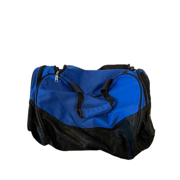 Vintage Nike Blue Black Gym Duffel Bag 18x10x10 - Picture 3 of 6